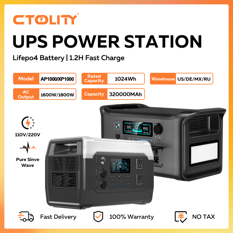 Outdoor Power Source - CTOLITY Stazione di Alimentazione Portatile 1800W