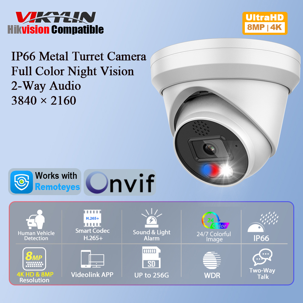 Quality Outdoor Power - Telecamera IP Vikylin 4K 8MP con