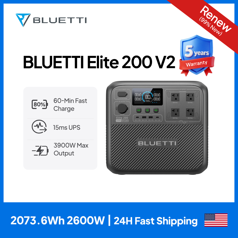 Outdoor Power Source - 【Rinnovato】BLUETTI Elite 200 V2 Stazione di